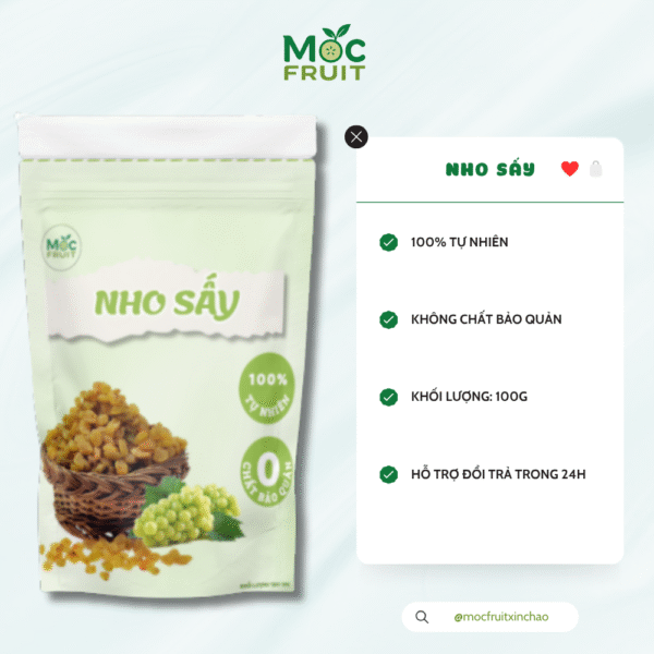Nho sấy dẻo mềm