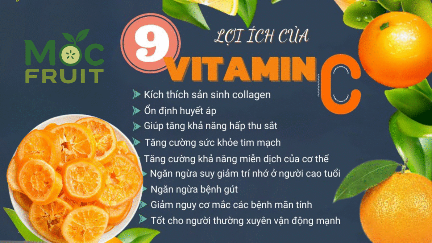 Lợi ích của Vitamin C trong trái cây sấy dẻo