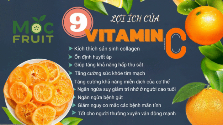 Lợi ích của Vitamin C trong trái cây sấy dẻo