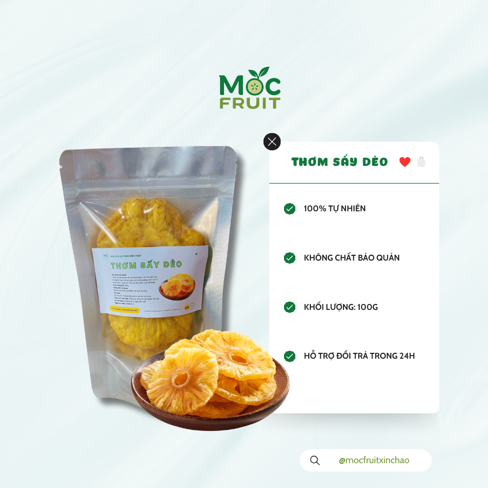 Thơm sấy dẻo Mộc Fruit