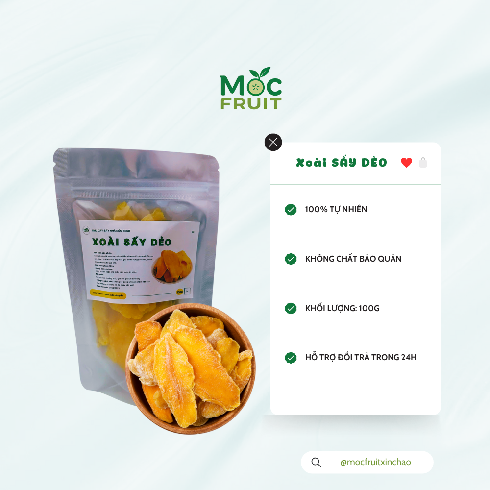 Xoài sấy dẻo Mộc Fruit